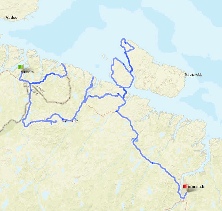 велопоход 1 категории сложности по Норвегии и Кольскому полуострову
